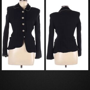 Jules miller sz 6 black blazer/suit 100% wool career wear